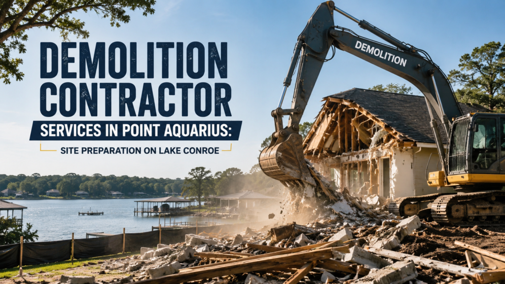 Demolition Contractor Services in Point Aquarius: Site Preparation on Lake Conroe